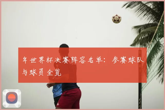 年世界杯决赛阵容名单:参赛球队与球员全览